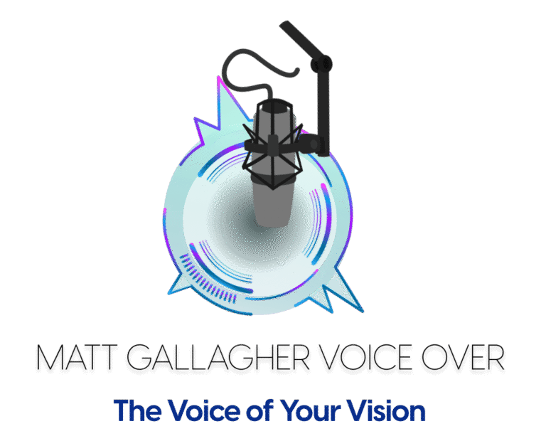 logo for Matt Gallagher Voice - the voice of your vision. Logo by Your Wish Digital Marketing- New Jersey